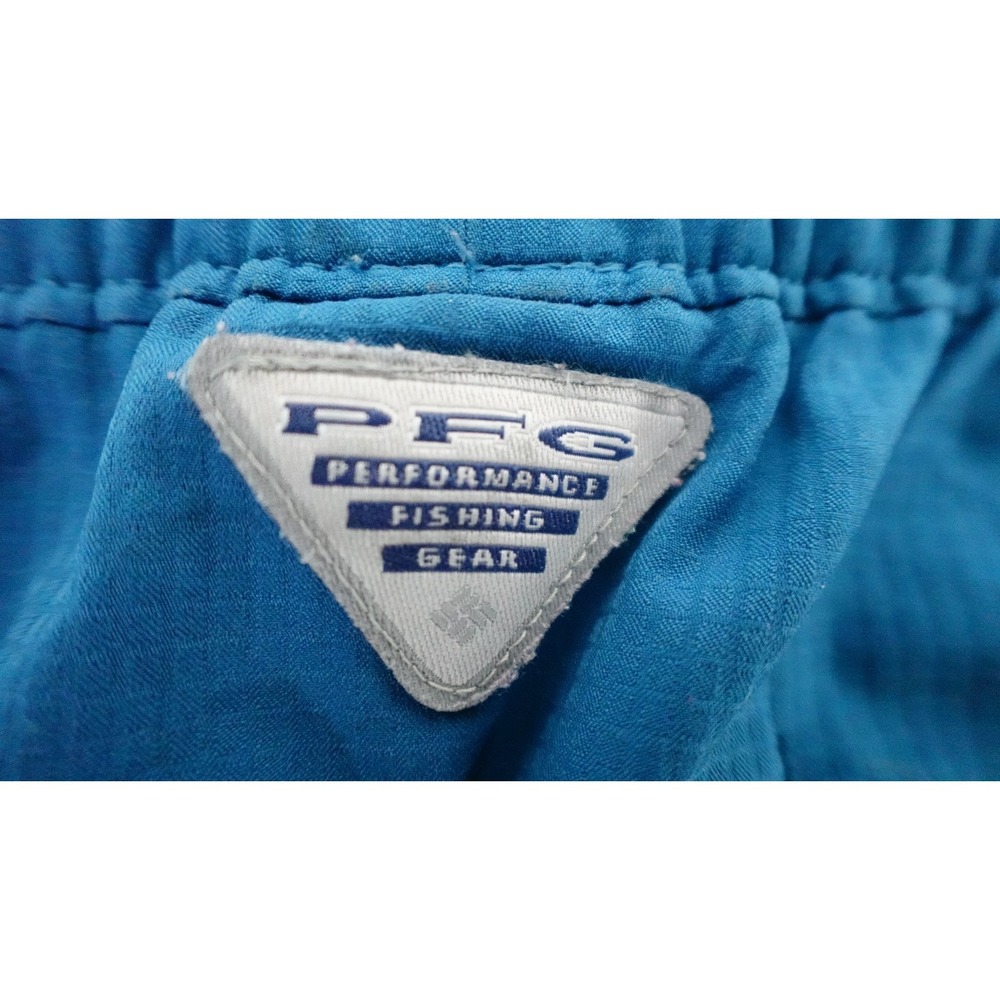 Columbia PFG Tamiami Shorts Womens M Teal Blue Pull On Elastic Waist - Picture 5 of 8